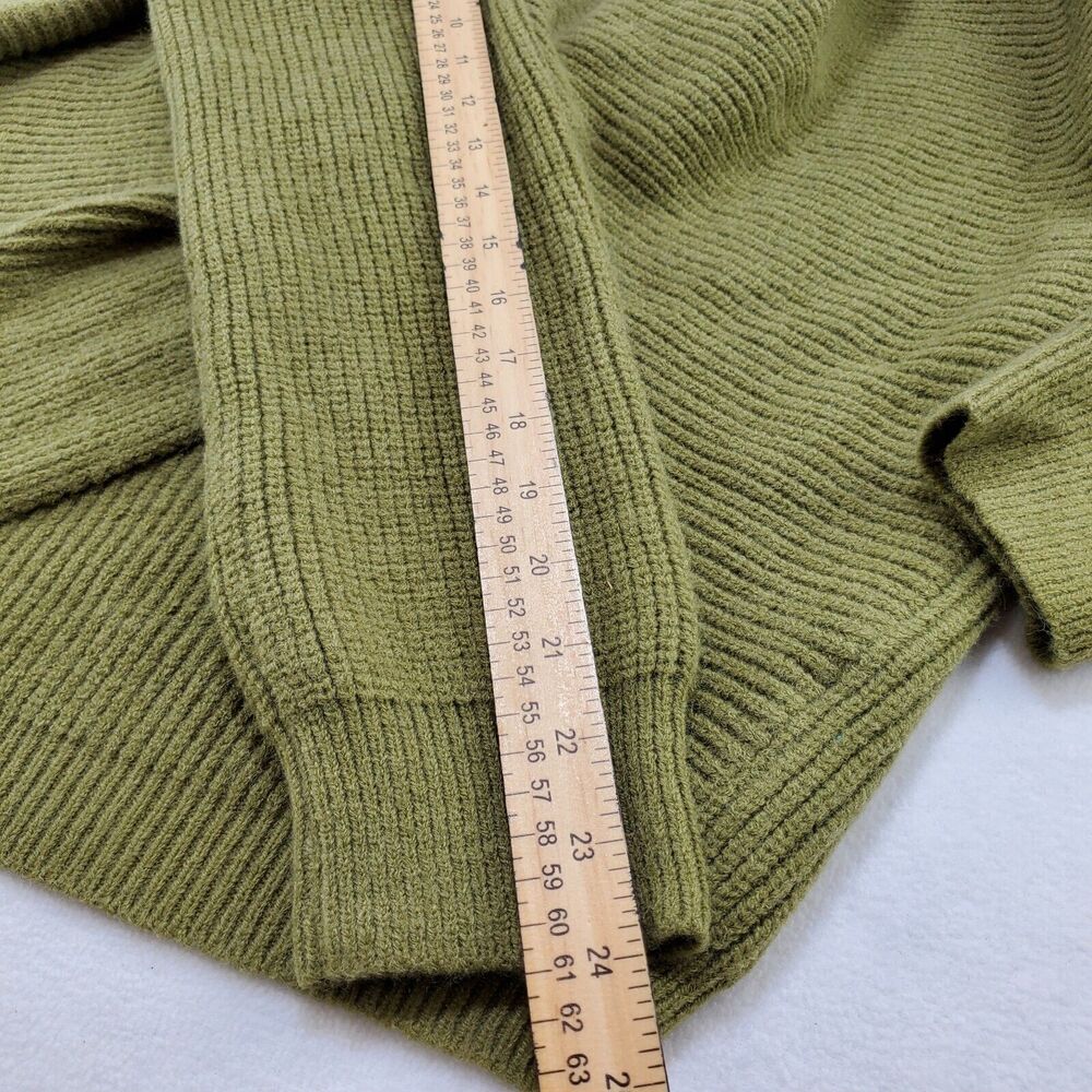 BiB! Sweater Womens XL Knit Scoop Neck Olive Green Long Sleeve New Preppy Casual - Picture 6 of 12